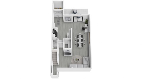 Floor plan for 2 beds, 1.5 baths, 1120 sqft